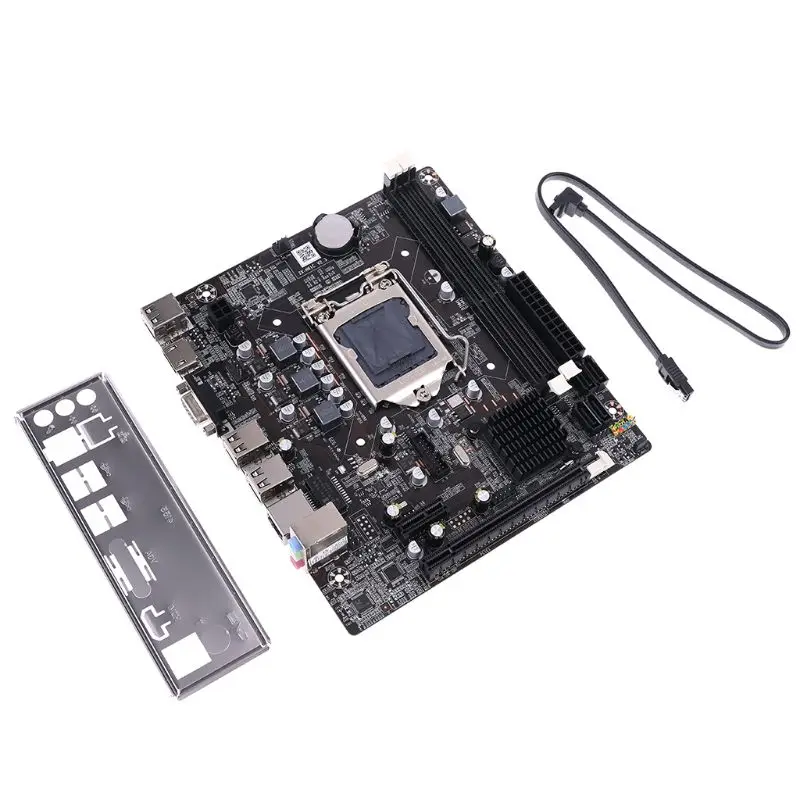 Новая десктопная материнская плата H61 Socket LGA 1155 I3 I5 I7 DDR3 16G uATX UEFI BIOS|Материнские