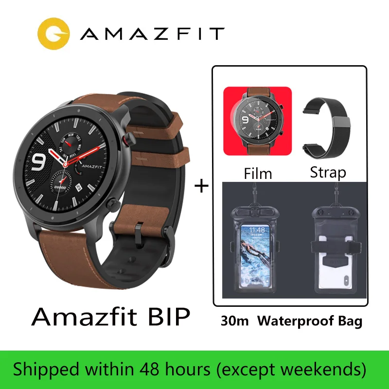 47 Aluminum Alloy Смарт-часы Amazfit GTR, 47 мм, Xiaomi Huami 5ATM, водонепроницаемые спортивные Смарт-часы, 24 дня, батарея, управление музыкой, с gps, пульсометр - Цвет: 47 Aluminum Alloy