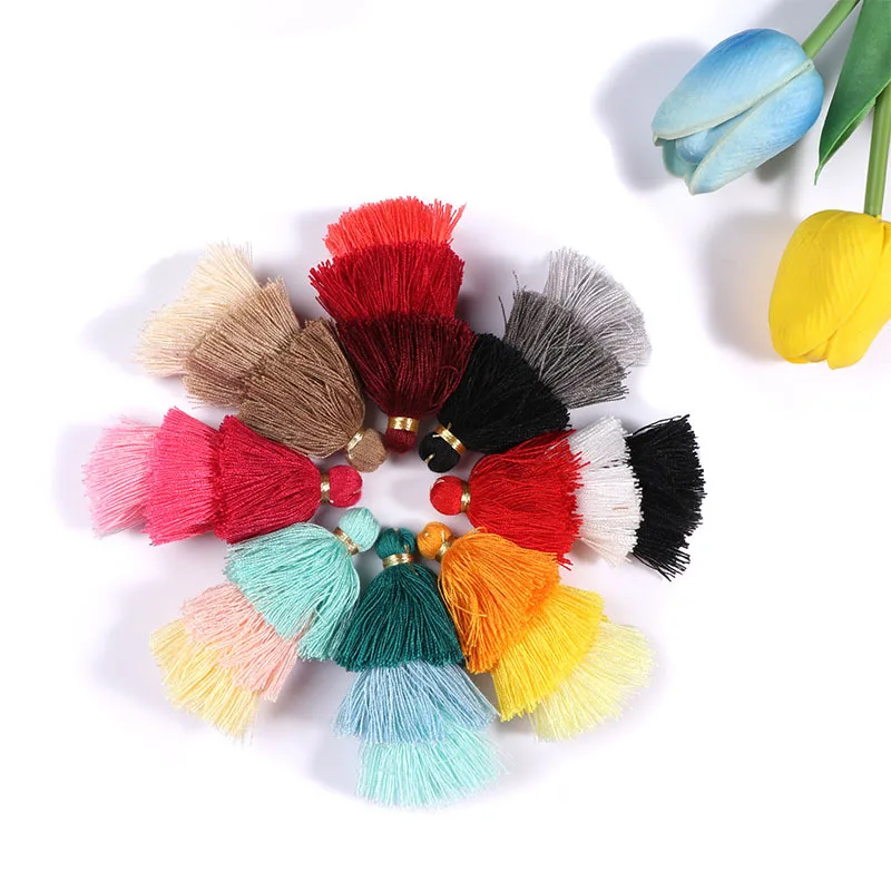 5 шт. 8 см 3 уровня контрастных цветов маленькая башня сокровищ кисточки ювелирные