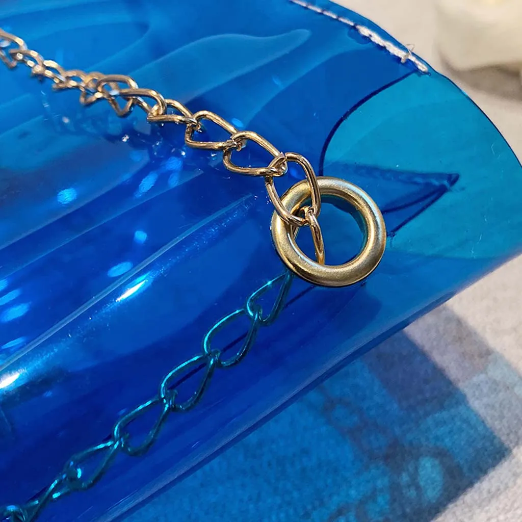 Женские Прозрачные сумки через плечо из ПВХ женские сумки-желе конфетных цветов