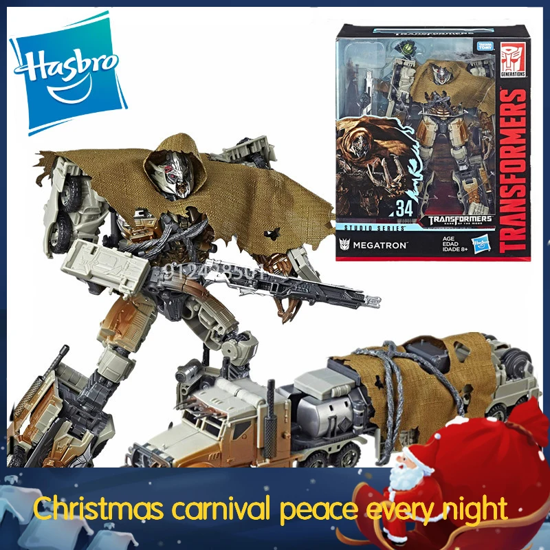 

Hasbro 22cm Leader Transformers Toy Studio Series 34 Moon Dark Movie Megatron And Igor Doll Collection Model Christmas Gift