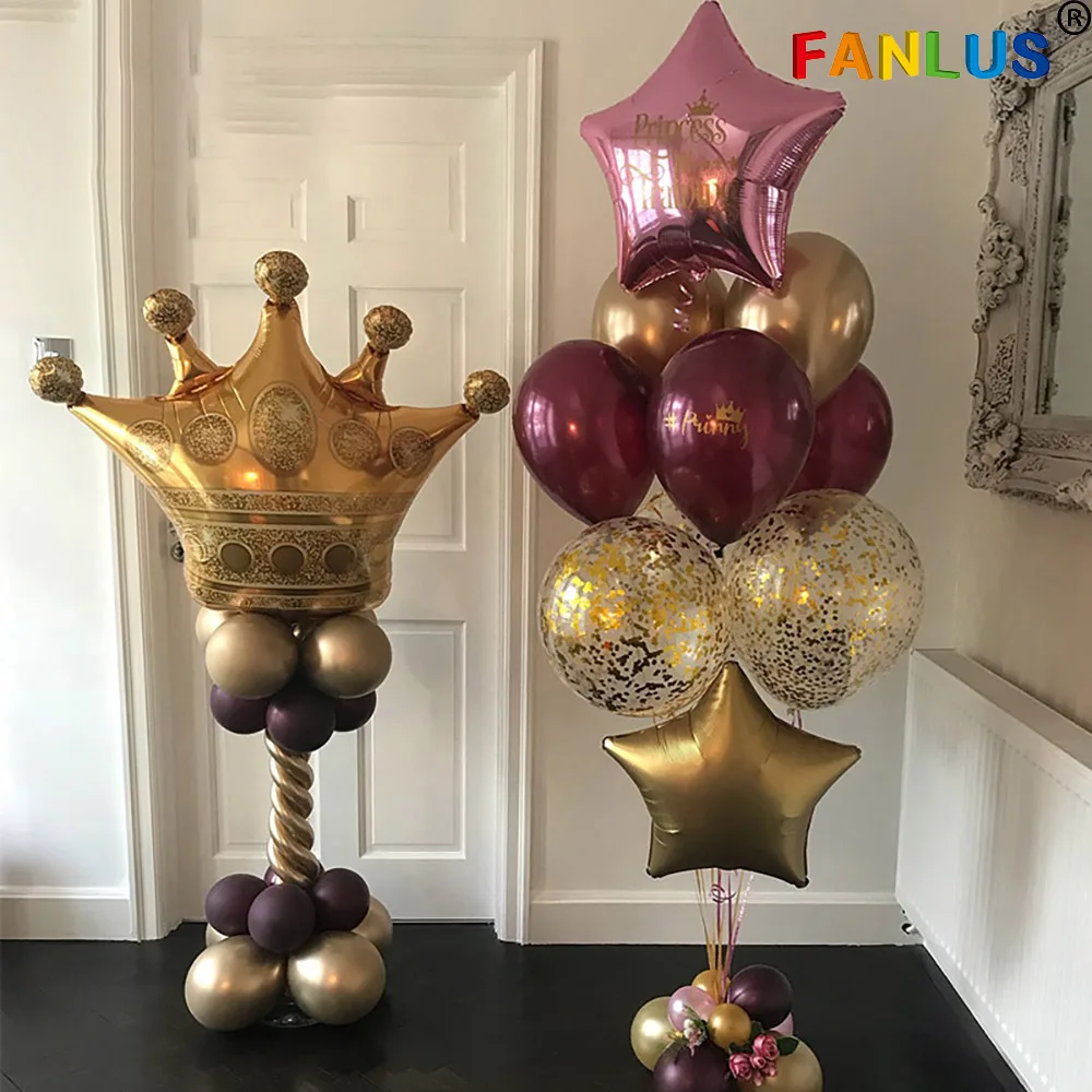 10 шт./лот мини золотые шары на день рождения вечеринку День матери Рождество