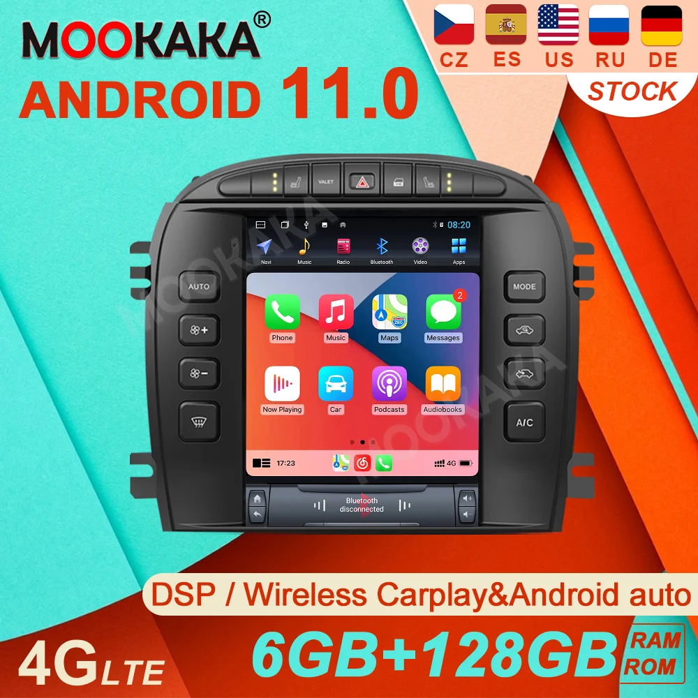 

Android 11,0 6 ГБ + 128 Гб для Jaguar S-type 2004 2005 стерео IPS сенсорный экран DSP навигация автомобильный мультимедийный радиоплеер Carplay