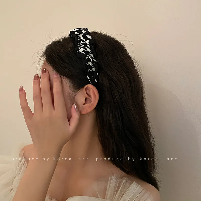 Повязка на голову в корейском ретро-стиле гусиные лапки повязка с высоким топом и