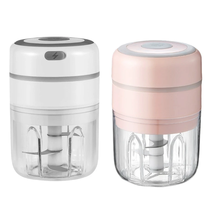 

Promotion! Electric Mini Garlic Chopper Portable Food Chopper,Wireles Small Blender For Pepper Chili Vegetable Nut Meat 250ML