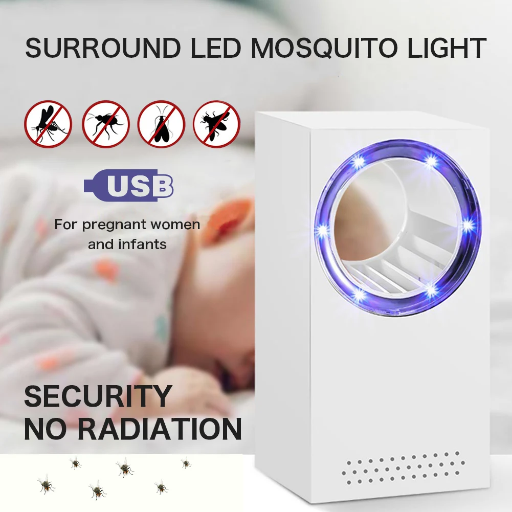 

Indoor 5W Mosquito Trap Physical Mosquito Killer Repellent USB Flying Pests Repeller Lamp Full coverage mosquito control