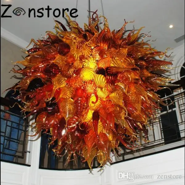 

Lighting Ball Murano Glass Art Chandelier Hanging Lamp Modern Chandeliers Pendant Lights Living Room Hotel Indoor Lghting