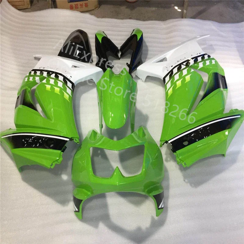 

Hot sales Motorcycle Fairing For Kawasaki Ninja 250r 2008 - 2014 ( 100%fit ) ZX250R 08 -14 green white black Fairing kit