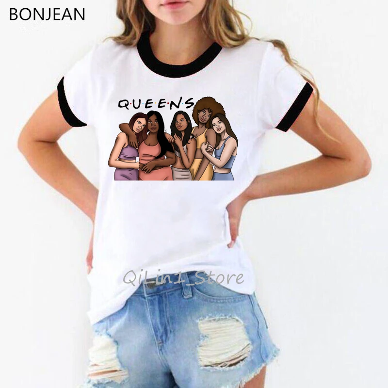 Женские футболки с рисунком меланина летний топ базовая футболка|Футболки| |