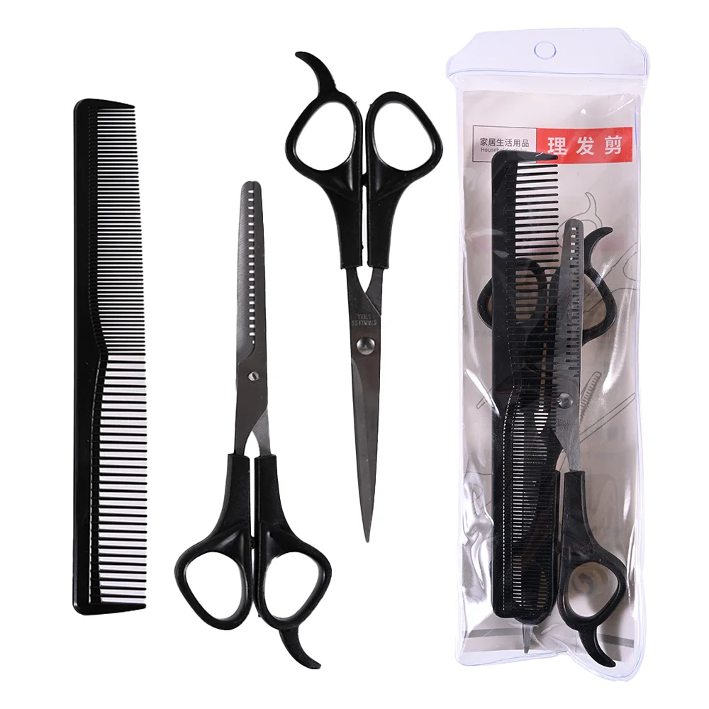 

Household Hairdressing Scissors Thinning Shears Hair Cutting Flat Tooth Scissor Comb 3pcs Set Hair Styling Tools Barber Supplies