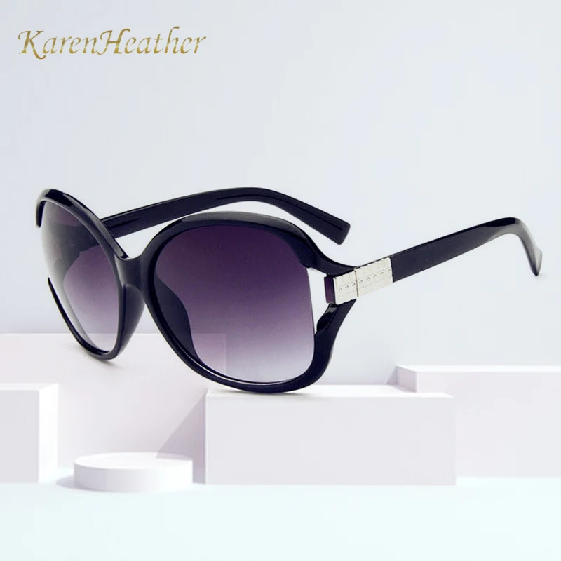 KarenHeather женские крупные солнцезащитные очки модные круглые оттенки цветные