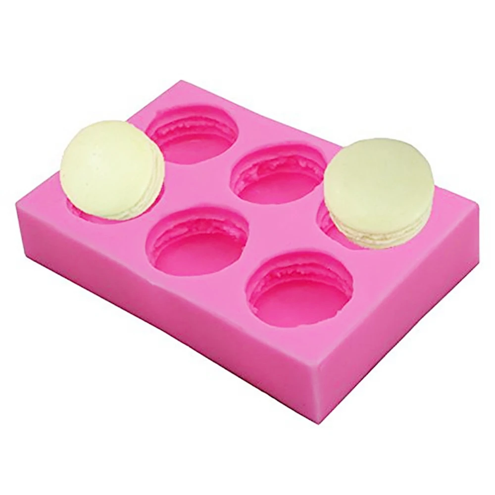 6 cavity силиконовые в форме макарон гамбургер мыло силиконовая форма пресс-форма