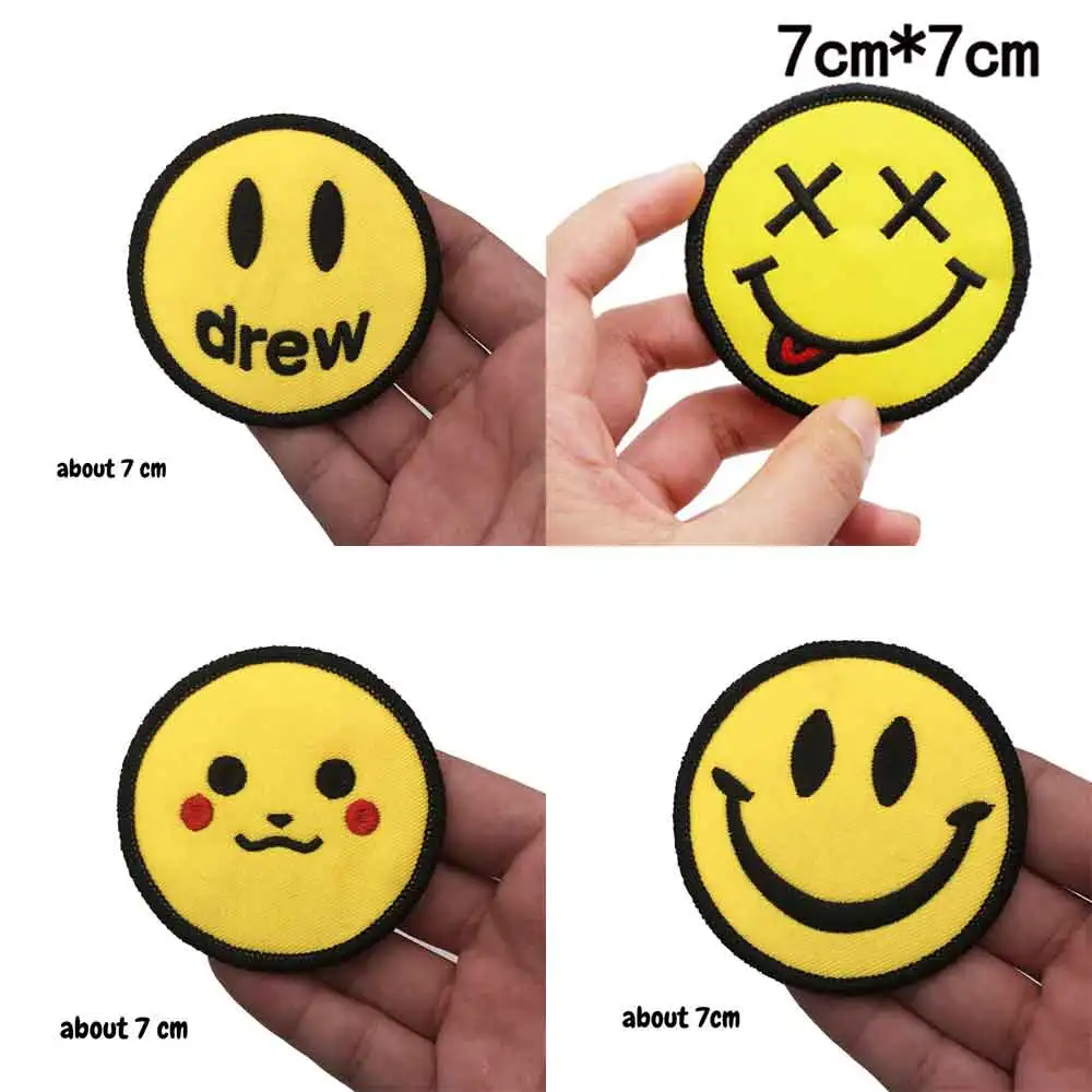 Это то что это Симпатичные нашивки с вышивкой смайликом и крючком - купить по