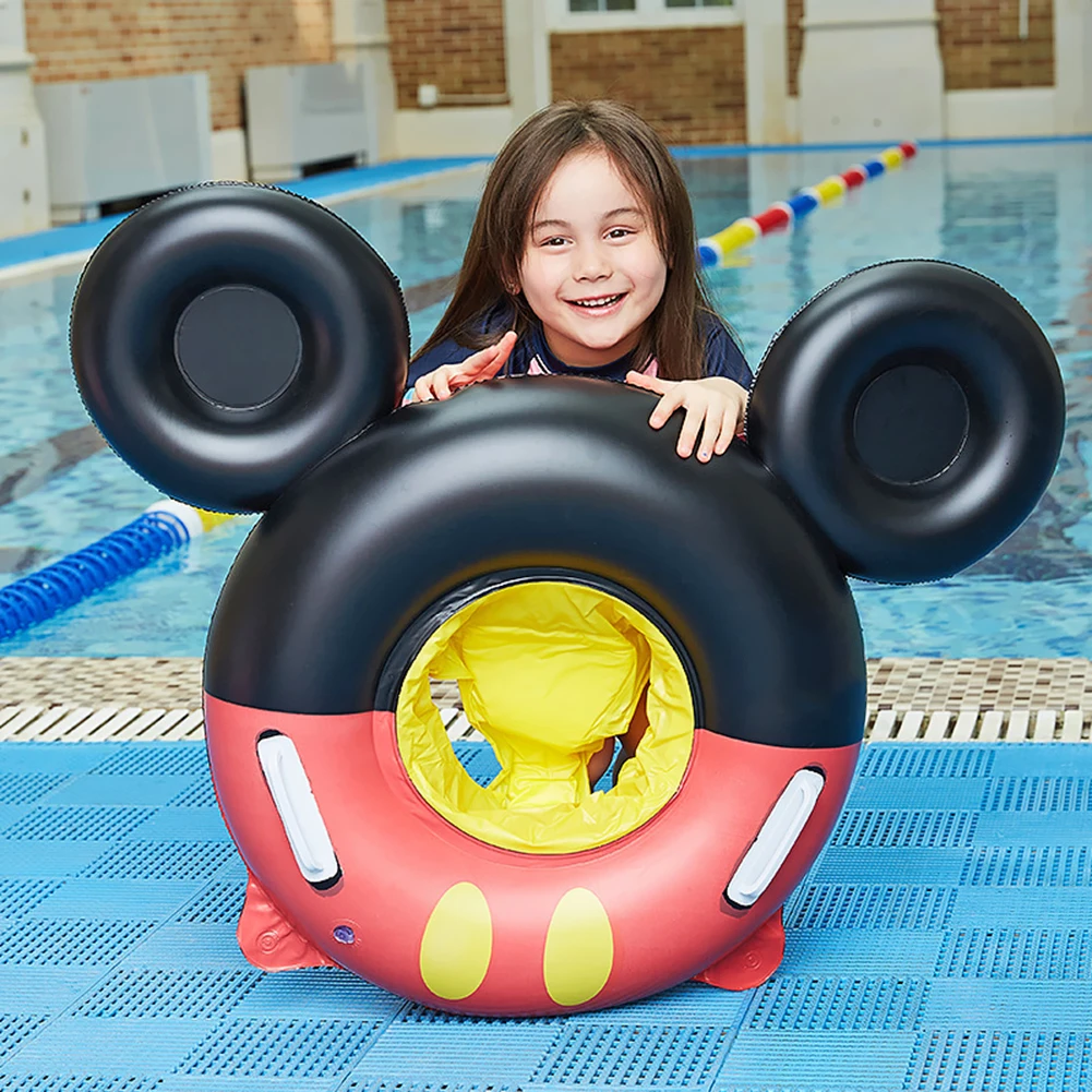 

Cartoon Baby Swimming Ring with Sunshade Pool Float Inflatable Swimming Circle Baby Seat Swimming Pool Toys Party