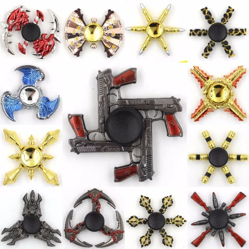 Металлический фиджет Спиннер из цинкового сплава тройной ручной игрушка для