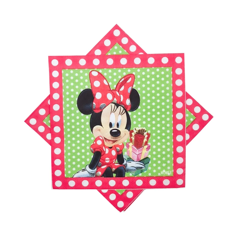 Минни Маус для дня рождения вечерние украшения набор розового и красного цветов