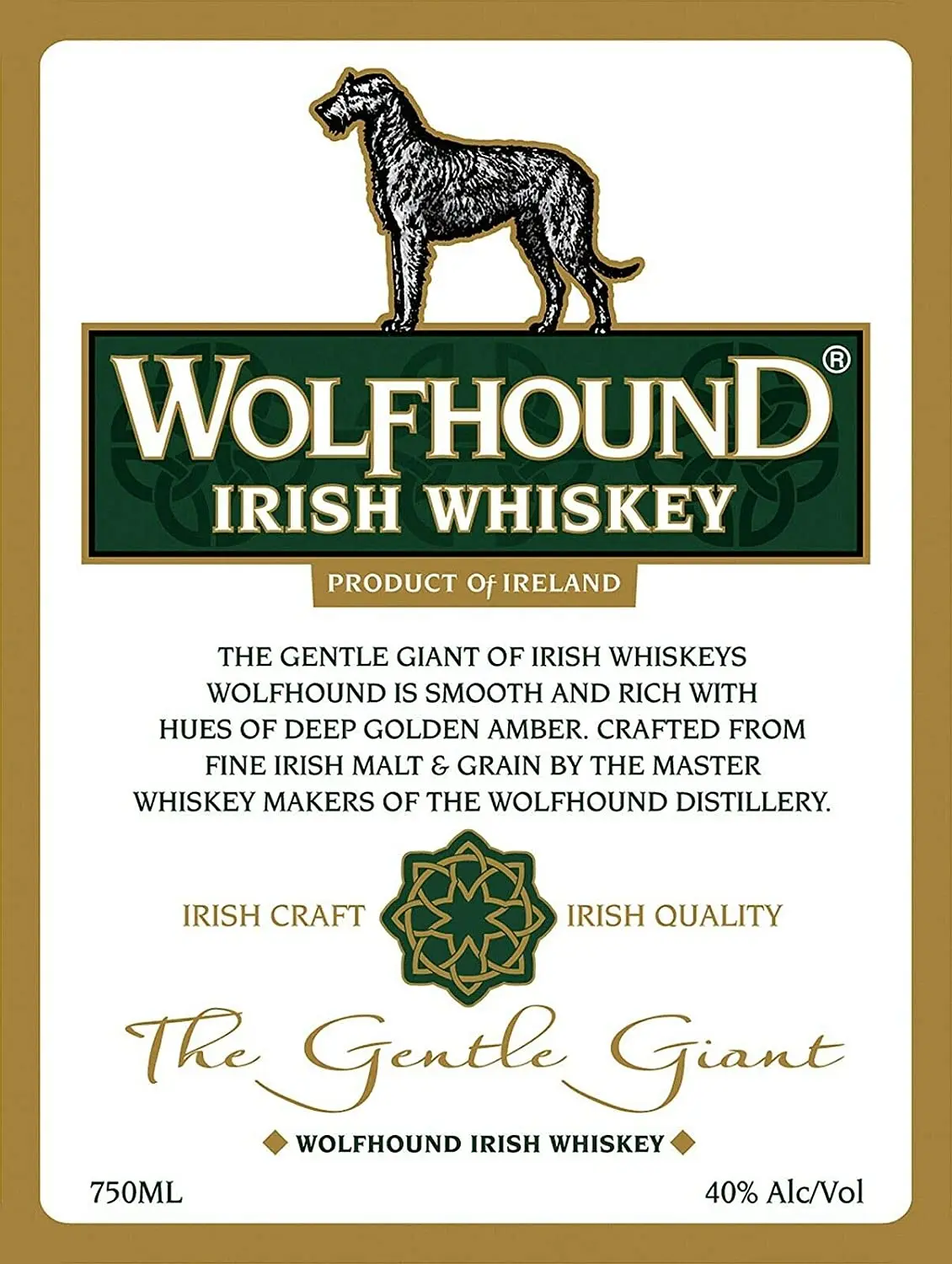 

Wolfhound Whiskey Metal Tin Sign 12x8 Inch Decor