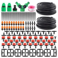 garden automatic drip irrigation set30m adjustable mini diy irrigation kit14 inch heavy duty tube watering kit for patio lawn