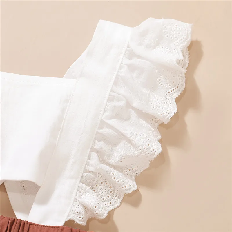 2 шт. детский летний комбинезон с оборками | Детская одежда и обувь