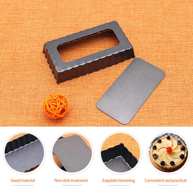 Квадратная антипригарная сковорода для пирога с рифленым дном съемная Форма