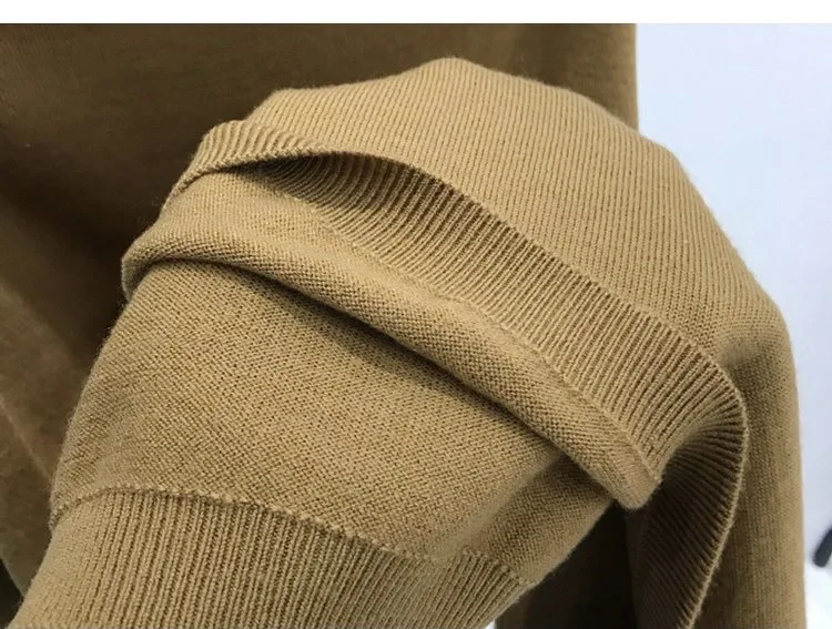 

Lapel Long Sleeve Loose Pullover Sweater Women