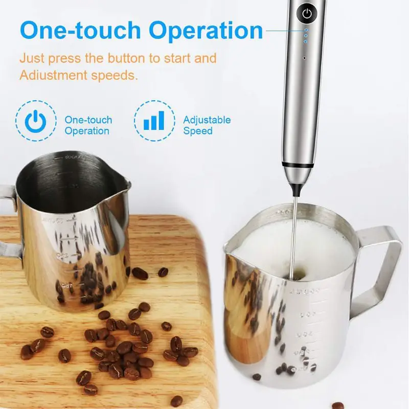 

Multifunction Kitchen Mini Electric Handle Egg Beater Tool Rotatable Whisk for Milk Drink Coffee Shake Frother Mixer