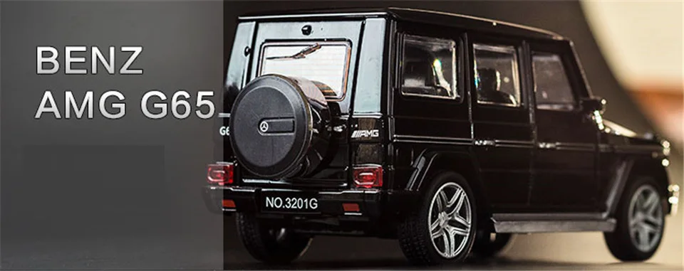 Горячая литая модель автомобиля G65 SUV 1:32, детские металлические игрушки, колеса, спортивный автомобиль, оттягивающийся, мигающий, для детей, на день рождения, рождественские подарки