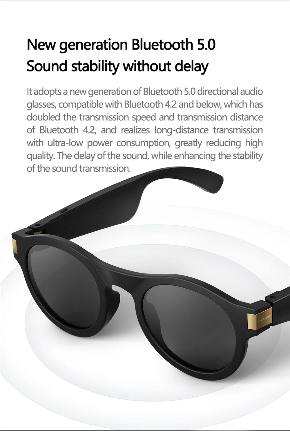 Bluetooth 5,0 умные спортивные солнцезащитные очки беспроводные открытые аудио стерео музыкальные солнцезащитные очки Спортивная гарнитура наушники для huawei Xiaomi