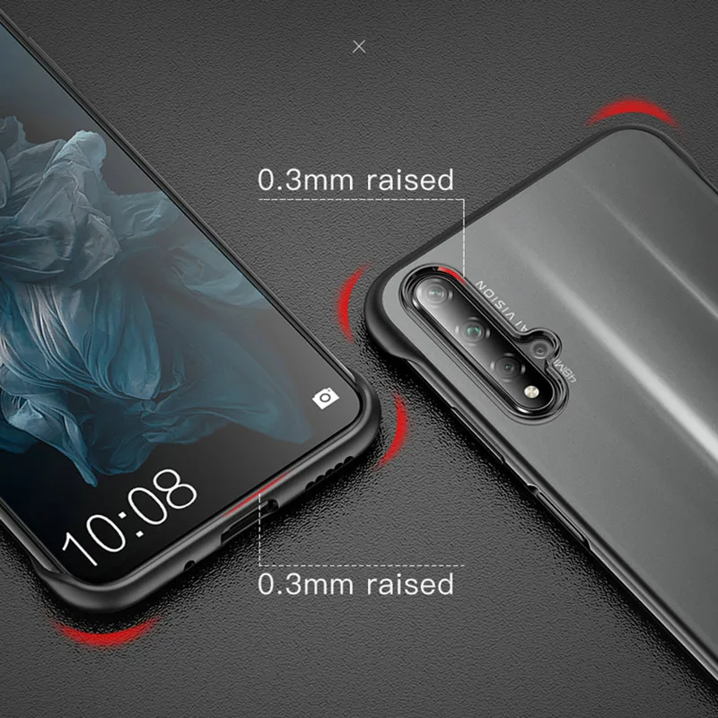 Чехол для телефона huawei Honor 20 Nova 5 5i 4 4E 3 Pro, безрамный матовый чехол для huawei mate 10 20 20X P20 P30 Lite Pro