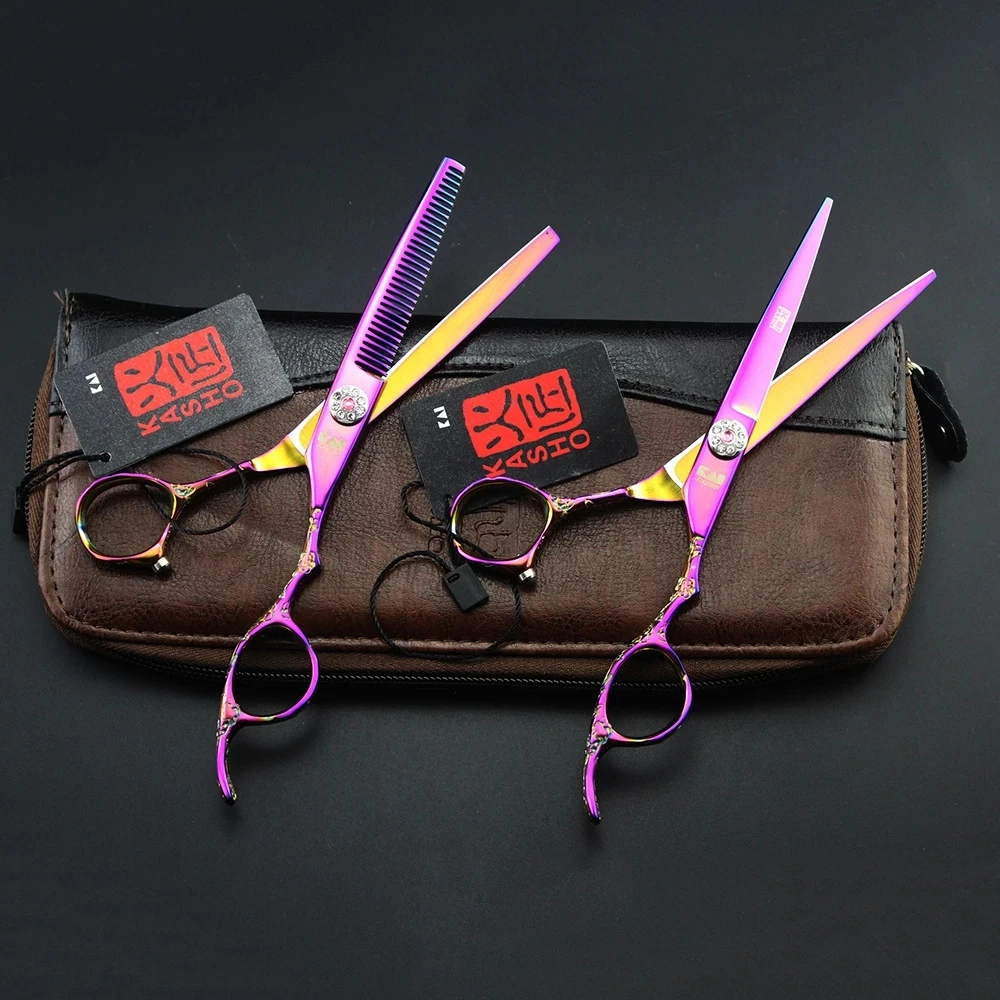 (Firesmith) Сливовая фотопечать для парикмахерской набор парикмахерских ножниц