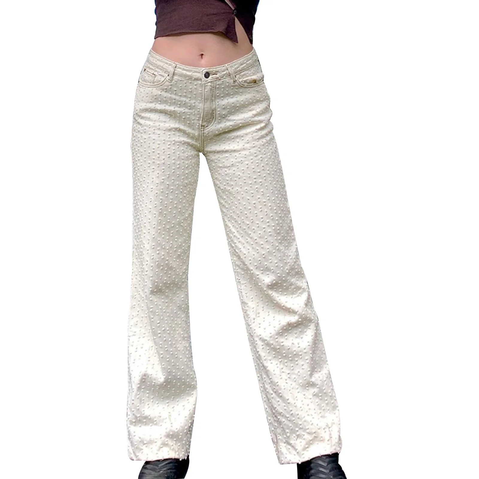 

Straight Jeans Baggy Pockets Zipper Pants Y2K Aesthetic Deinm Pants Fahion Mom Pants Women Korean Vintage Trousers