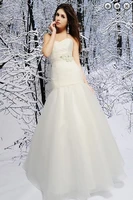 free shipping dinner maxi formal floor length new fashion white long wedding bridal gowns detachable belt mother of bride dress
