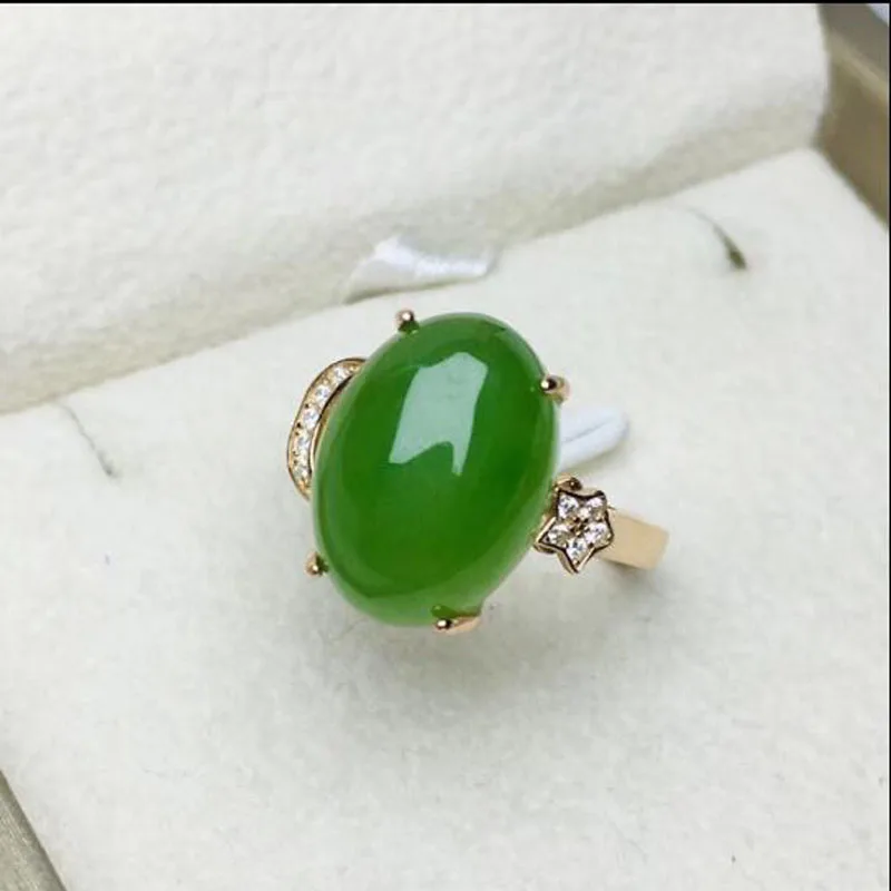 

Натуральное зеленое нефритовое кольцо Hetian, амулет из китайского нефрита, модные очаровательные украшения, ручная работа, ремесла, подарки д...