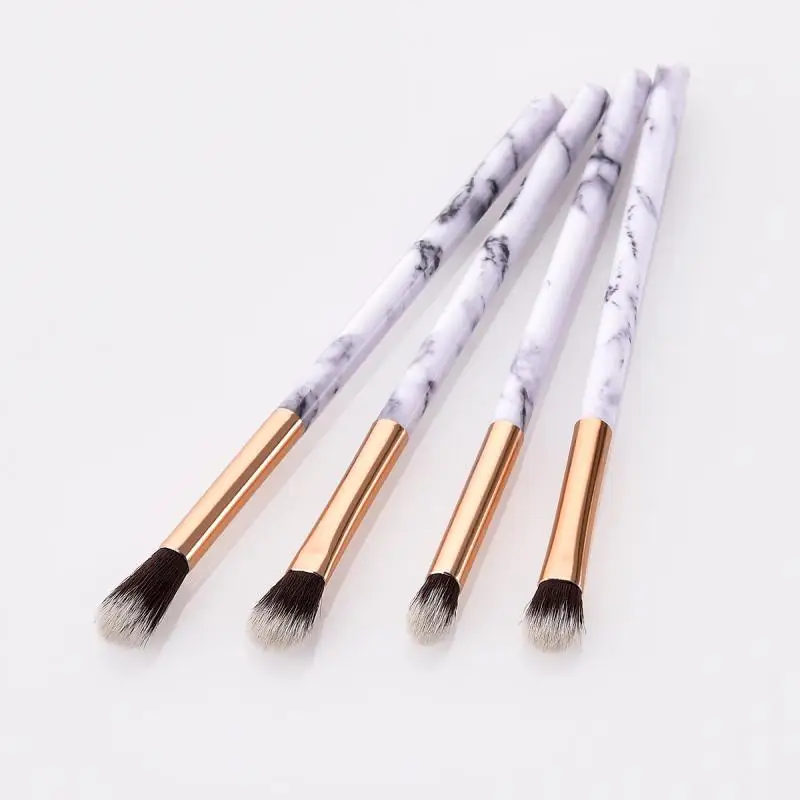 

4PCs/Set Marble Texture Handle Makeup Brushes Professional Eyeshadow Brushes Set Eye Cosmetic Tool