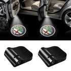 Новый модный светодиодный проектор логотипа для двери автомобиля, 2 шт., подходит для Alfa Romeo Giulia Giulietta Mito Stelvio Brera 147 156 159