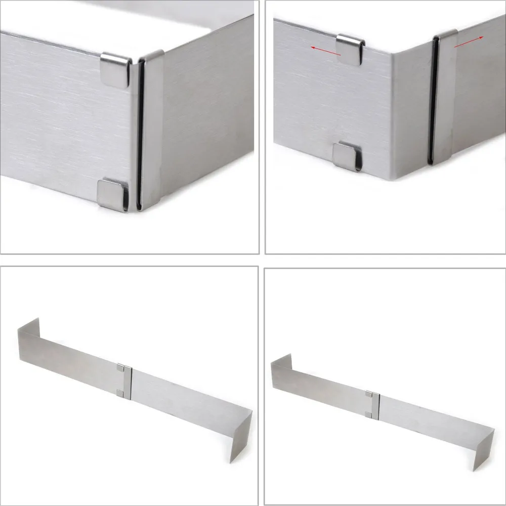 Кольцо для мусса торта из нержавеющей стали регулируемая квадратная форма