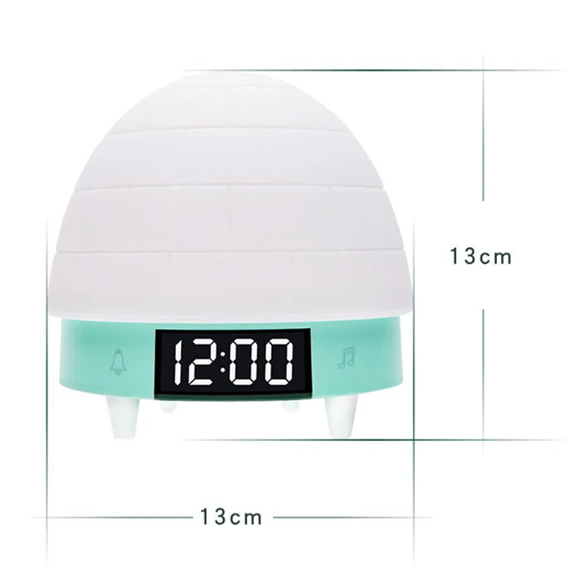 Творческий будильник Igloo силиконовый Pat ночник прикроватные часы для спальни