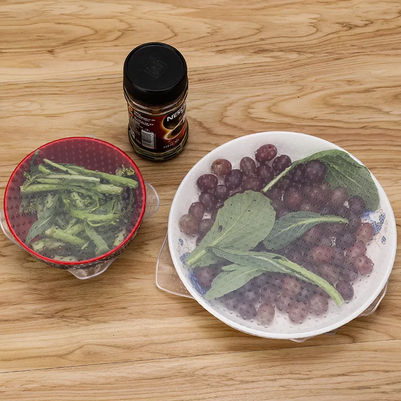 Многоразовая силиконовая обертка эластичная крышка для сохранения свежести