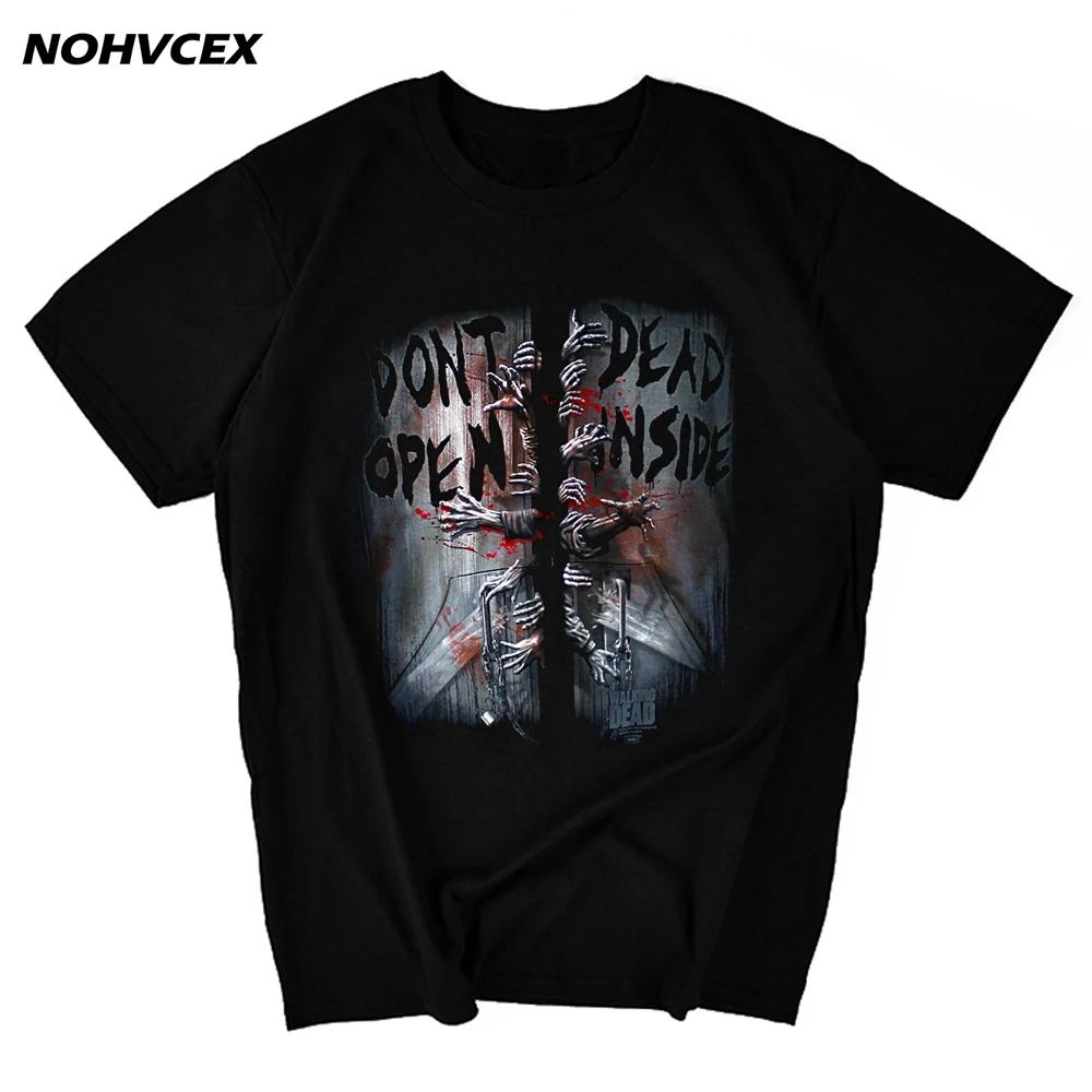 Новые Ходячие мертвецы Negan хлопковые повседневные топы с коротким рукавом
