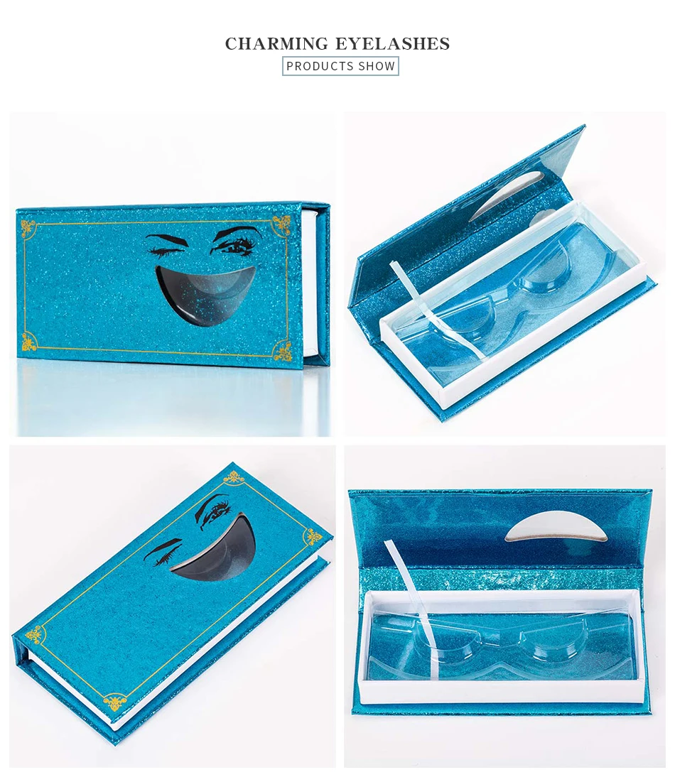 Custom Eyelashes Packing Boxes Gift box Lashes Package Customize Storage Cases Makeup Cosmetic Case Mink False Eyelash 1Pcs