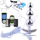 Анальная пробка с электрошоком, импульсная Анальная пробка, фаллоимитатор для массажа простаты, электрический секс, кольцо на член, стимулятор пениса, эстим, БДСМ, мужской секс-продукт