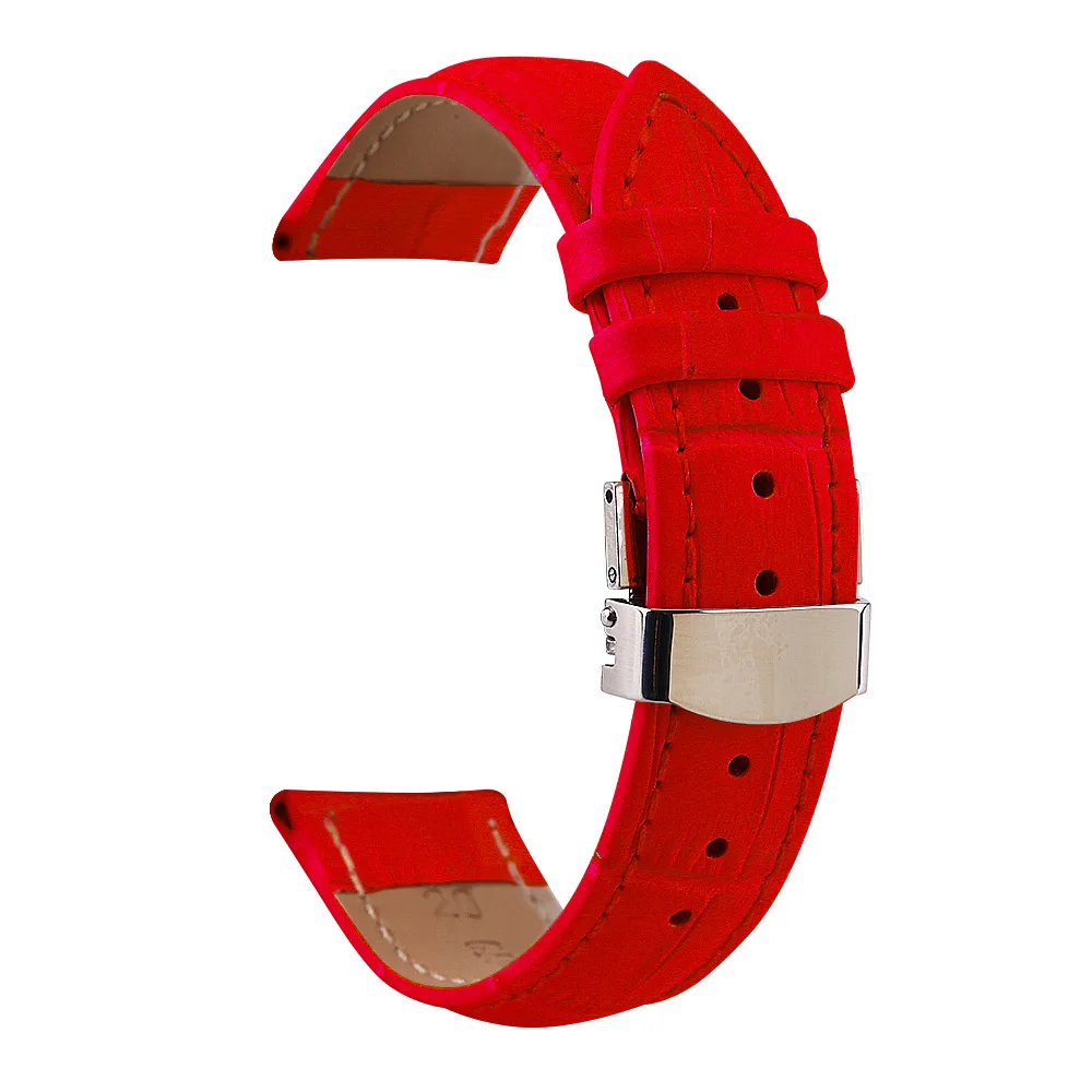 Ремешок кожаный для мужских и женских часов водонепроницаемый браслет с