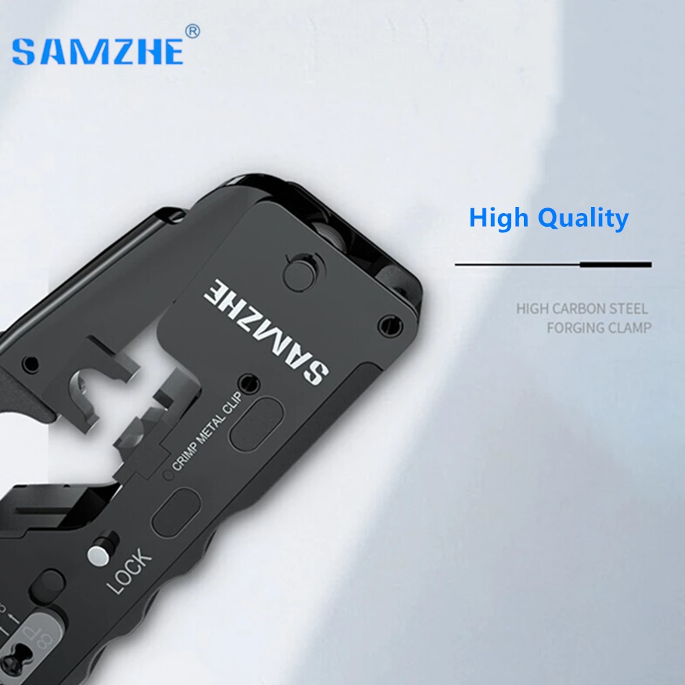 

Tool kit Network Crimper Cable Cutter Stripping Stripper Plier Modular for Rj45 Cat5 Cat7 Rj11 Rj12 Connector Crimps Metal Clip