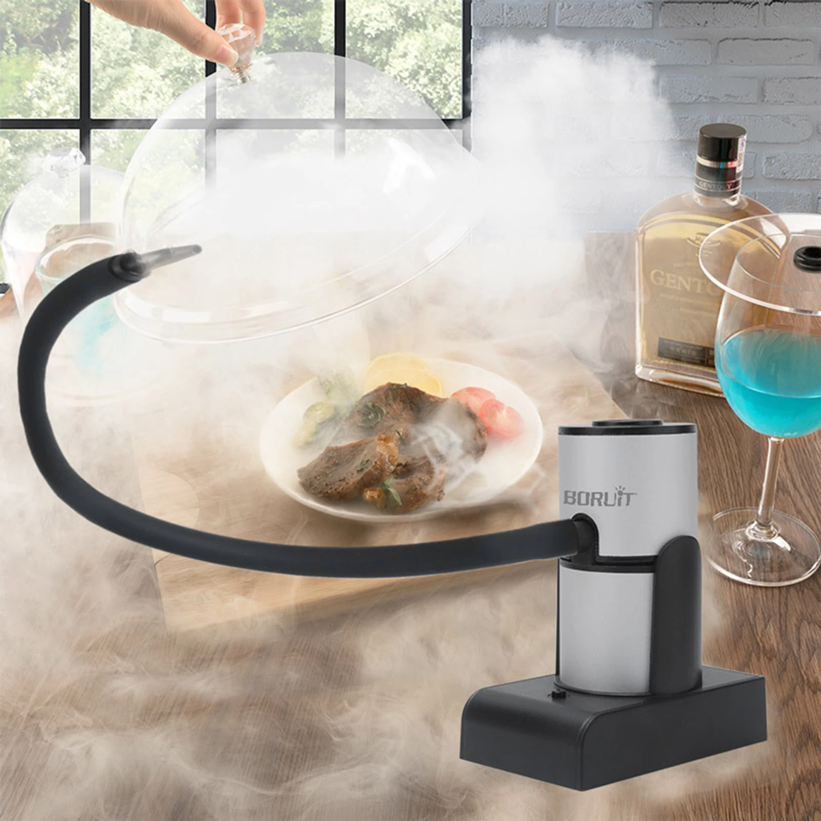 

Portable Cocktails Smoker Food Cold Smoke Generator Molecular Cuisine SmokingMeat Burn Smokehouse Cooking Grill Smoker Wood