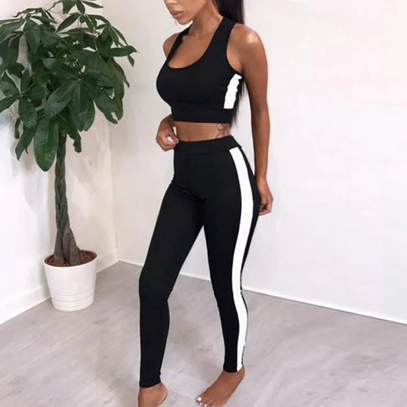Сексуальный спортивный костюм из двух частей, Женский комплект для йоги, короткий рукав, укороченный топ и леггинсы, сексуальная одежда для йоги, спортивный костюм для фитнеса, спортивная одежда