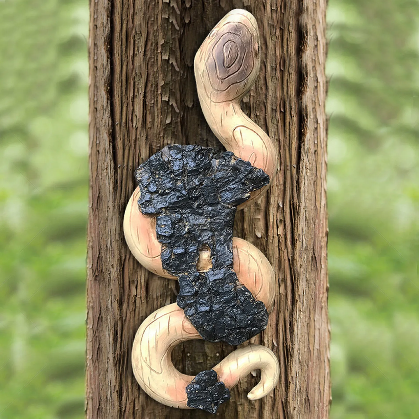 Смола статуя в форме змеи сада дерево Главная Decrotations фигурка змея животных