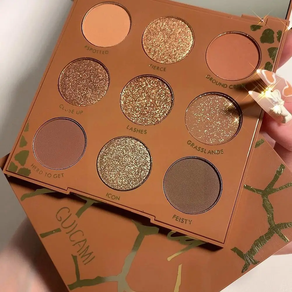 

9 Colors Rich Warm Chocolate Wild Child Eyeshadow Palette Shadow Makeup Palette Brown Glitter Nude Eye Pigment Shimmer Matt K6R6