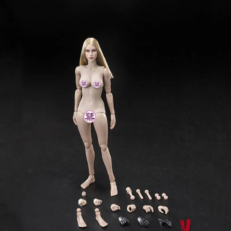 

FX07A/B 1/6 Scale Supermodel European and American Head Sculpt+Female Soft Brest Body Set For 12" VERYCOOL Action Figure Doll