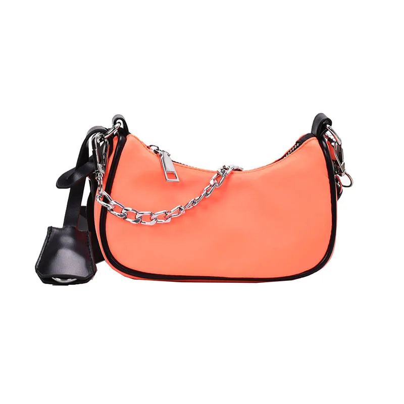 

Vintage Small Nylon Chain Crossbody Bag Women Designer Sport Shoulder Messenger Bags Female Casual Handbags Small Travel Purses