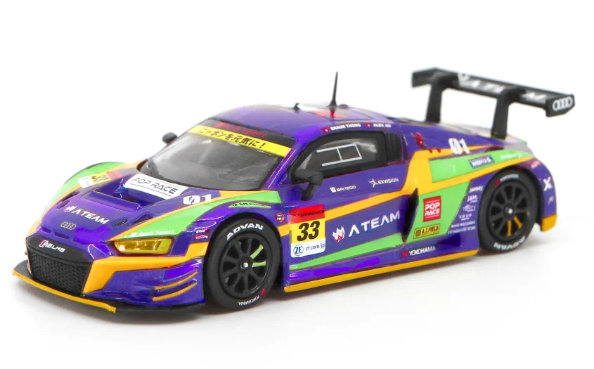 

POPRACE 1/64 R8 LMS #33 Super GT 2020 [EVA RT Test Unit-01 X Works R8] Die Cast Model Car Collection Limited